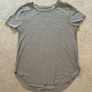 Beyond Yoga Gray Relaxed Short Sleeve Tee